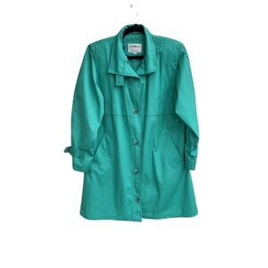 Cambridge Kelly Green Trench Coat Size‎ 8